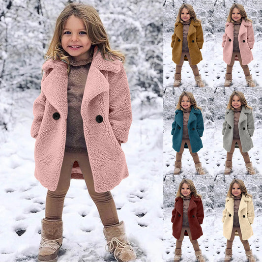 Baby Kids Girls Winter Jacket Windproof Thicken Coat Warm Fleece Jacket