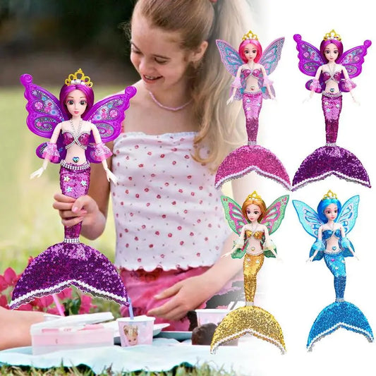 Princess Mermaid Doll For Girls Water Toys DIY Girl Doll Dress Up Toys Posable