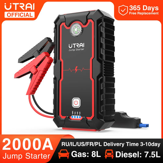 UTRAI Power Bank  2000A Jump Starter Portable Charger Car Booster 12V