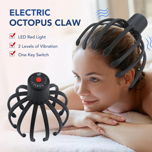 Electric Octopus Claw Scalp Massager Anti-stress Relief Headache