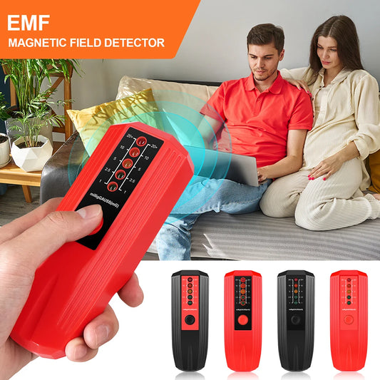 EMF Meter 5LED Gauss Meter LCD Digital Electromagnetic Field Radiation Detector