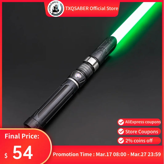 TXQSABER Heavy Dueling Smooth Swing Customized Pixel Lightsaber 1 inch Blade 12 Colors