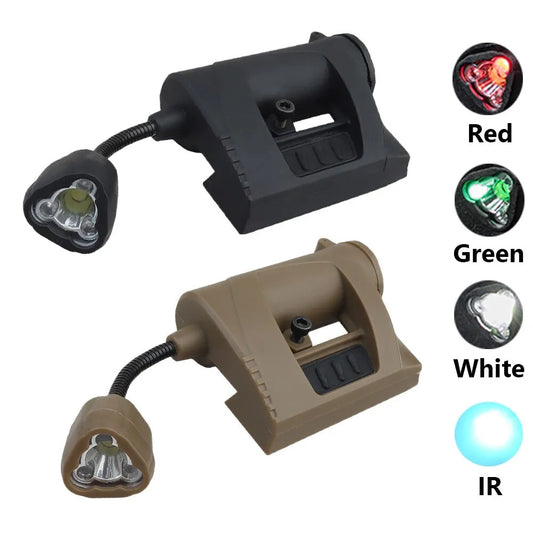 Tactical Helmet Lights Charge 4 Mode Green Red IR Laser Helmet Lamp