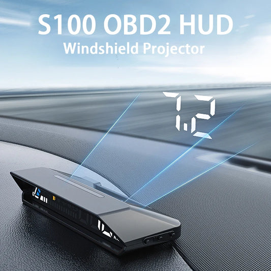 S100 Auto HUD OBD2 Head Up Display Projection on Glass Car Speed
