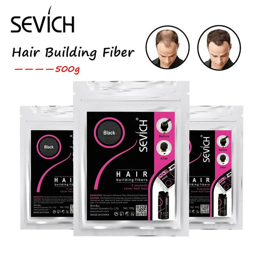 500g Hair Building Fiber 10 Color Keratin Powders Fibers Hair Regrowth