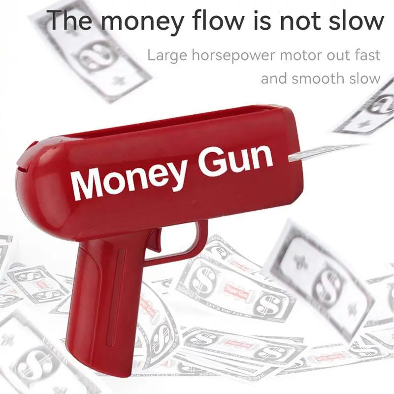 Money Shooter Guns Toy Electric Funny Banknote Guns Toys Money Bill Dispenser