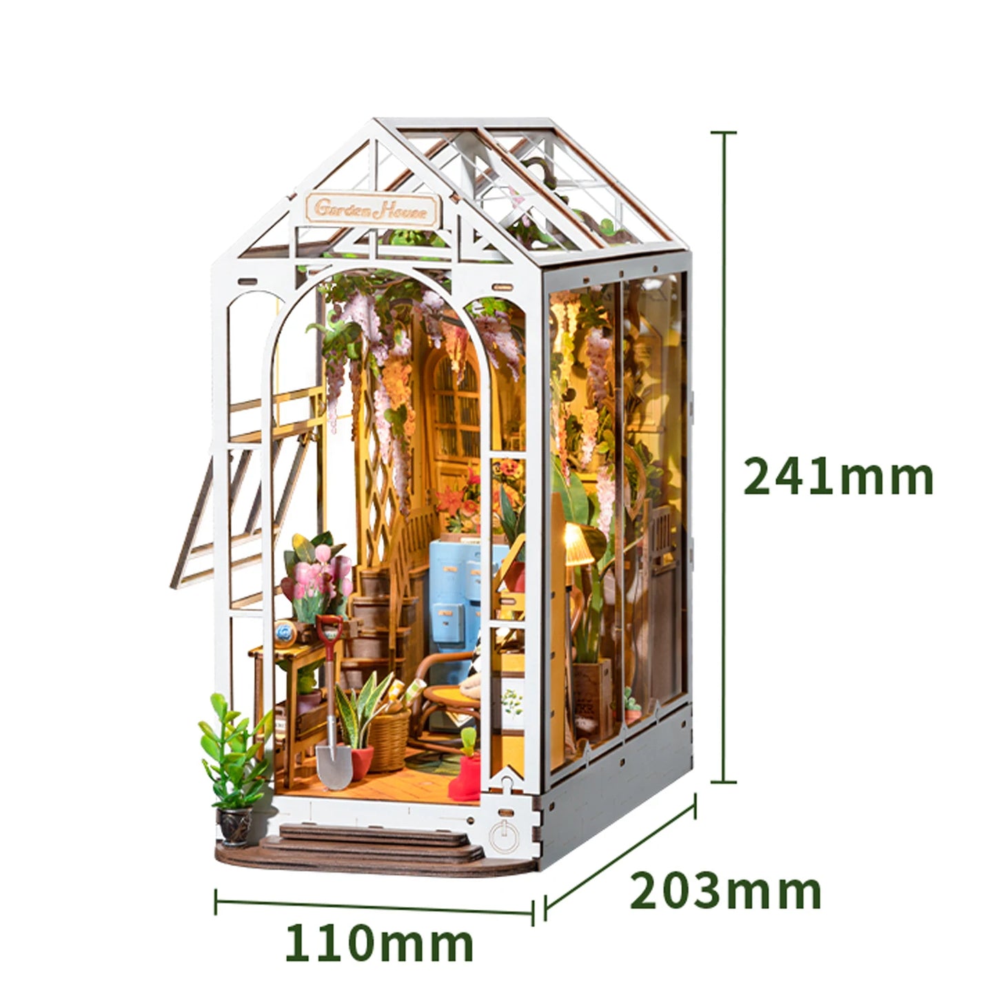 Robotime Rolife DIY Book Nook Gardenhouse with Lights Easy Assemble Amazing gift