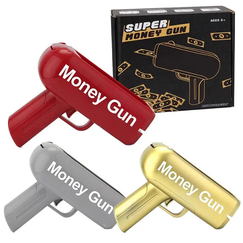 Money Shooter Guns Toy Electric Funny Banknote Guns Toys Money Bill Dispenser