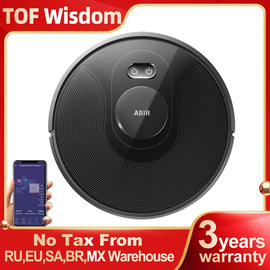 ABIR X8 Robot Vacuume,Laser System, Multiple Floors Maps, Zone Cleaning,Restricted Area