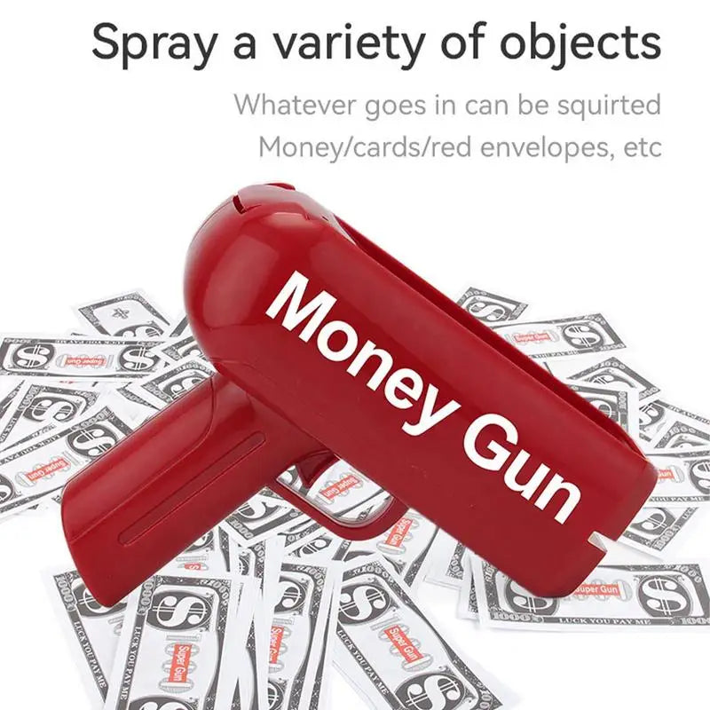 Money Shooter Guns Toy Electric Funny Banknote Guns Toys Money Bill Dispenser