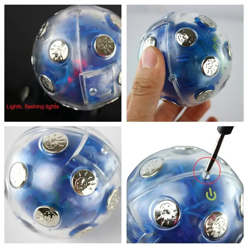 Electric Shocking Ball Shock Glowing Ball Stress Relief Auto Off Prank Trick Magnetic Ball Holiday Party Game