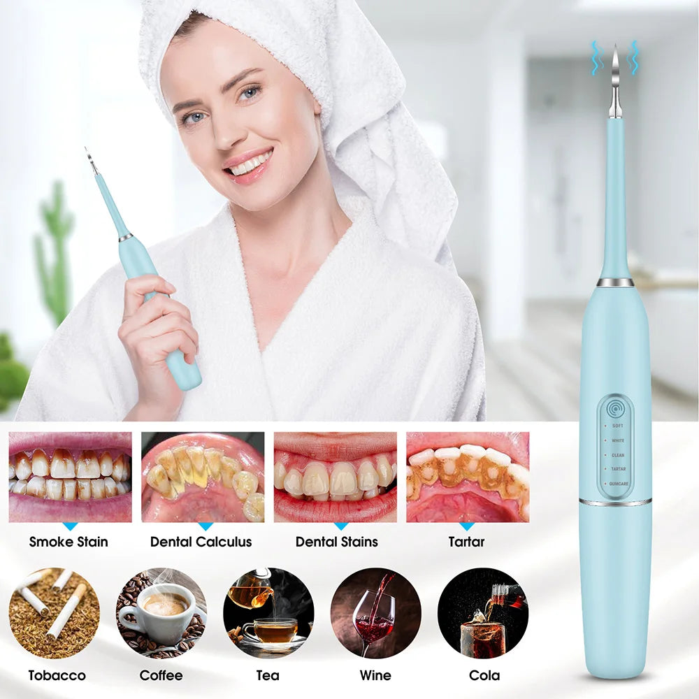 Ultrasonic Electric Sonic Dental Scaler Stain Tartar Remover