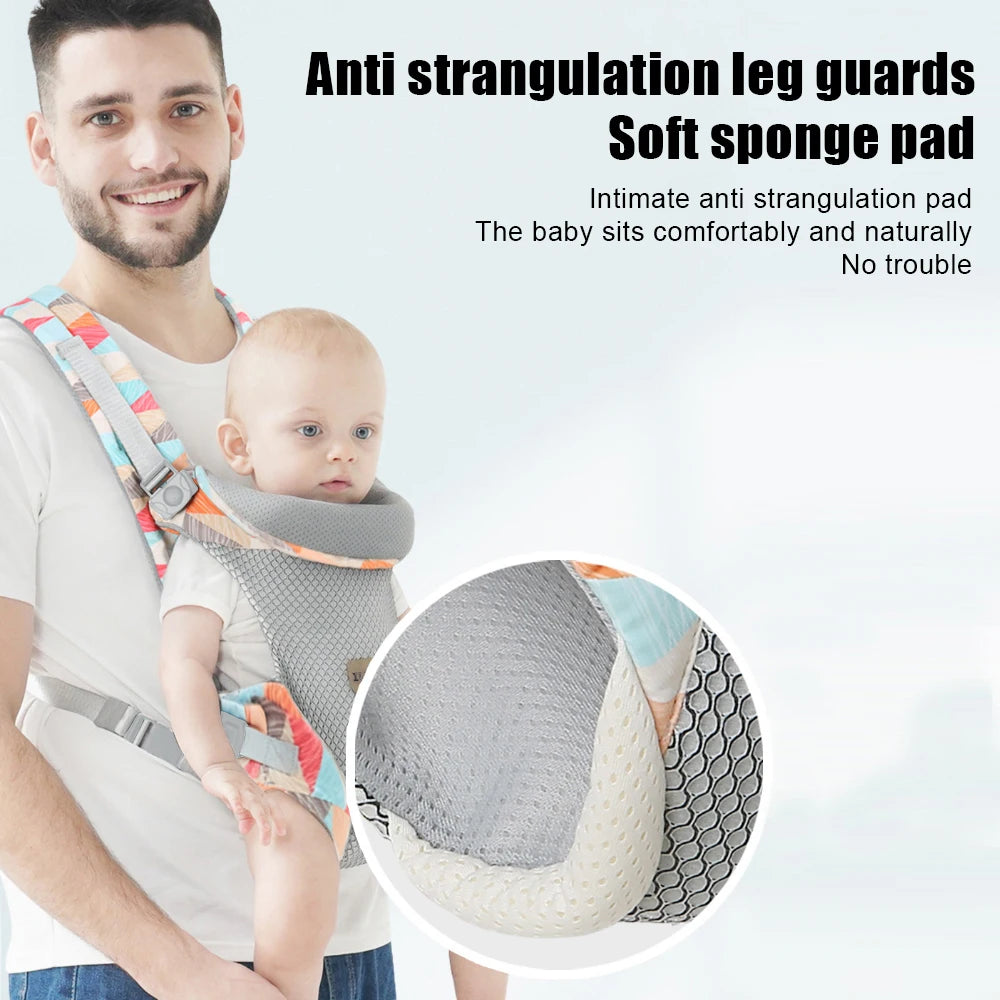 Infant Baby Holder Carrier Bag 360 Ergonomic Breathable for Daddy Saddle