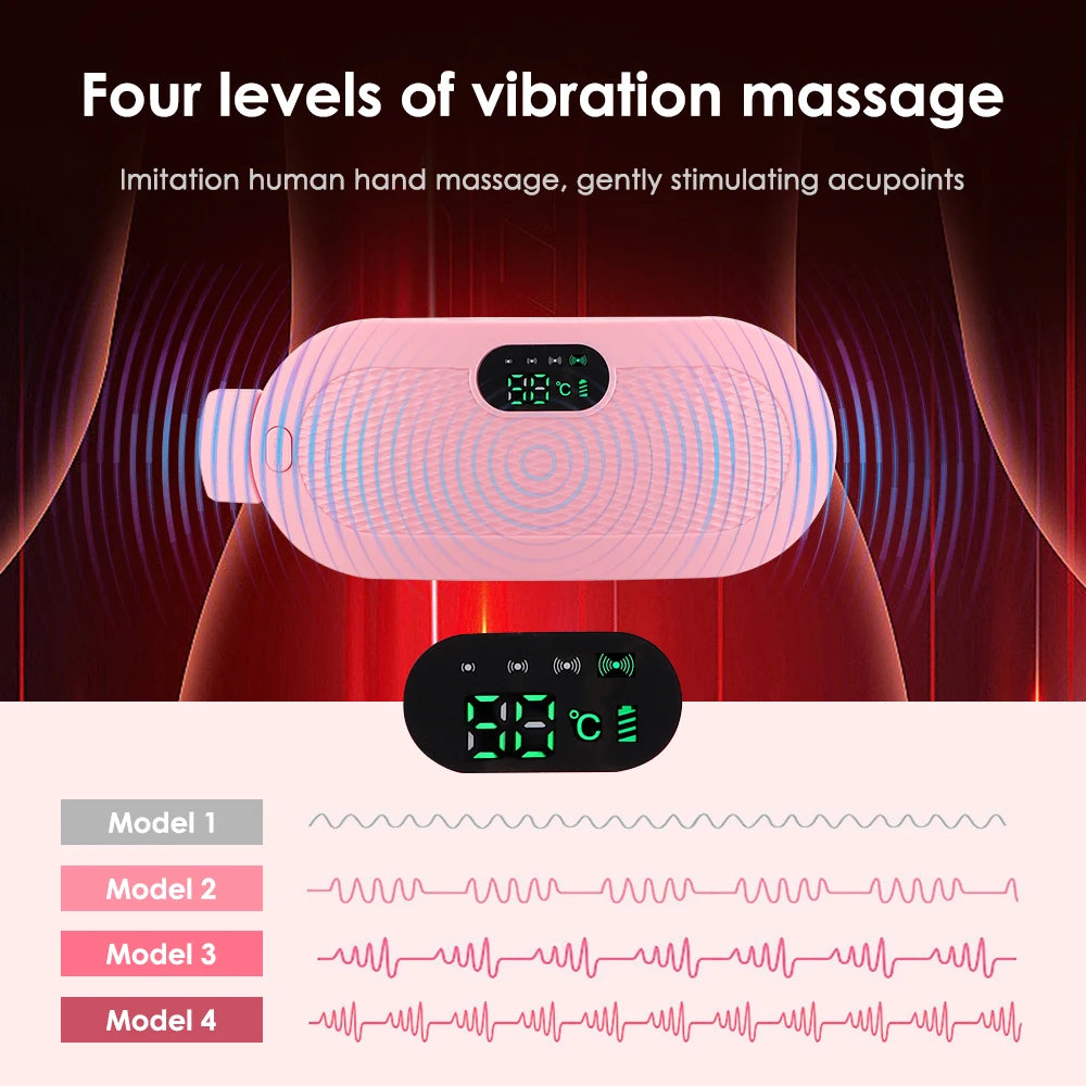 Wireless USB Warm Palace Belt 5 Gear Infrared Heating Pad Vibration Abdomen