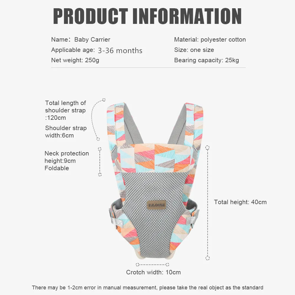 Baby Carrier, Bag Portable Ergonomic Backpack Newborn To Toddler Front and Back Holder Kangaroo