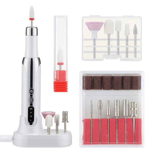 Electric Nail Polisher Drill Bits Professional Nails Grinding Polishing