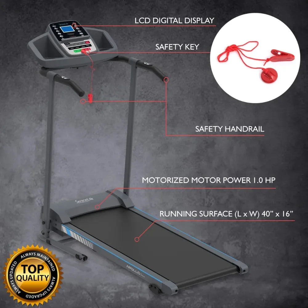 Folding Treadmill - Foldable Home Fitness Equipment  for Walking & Running