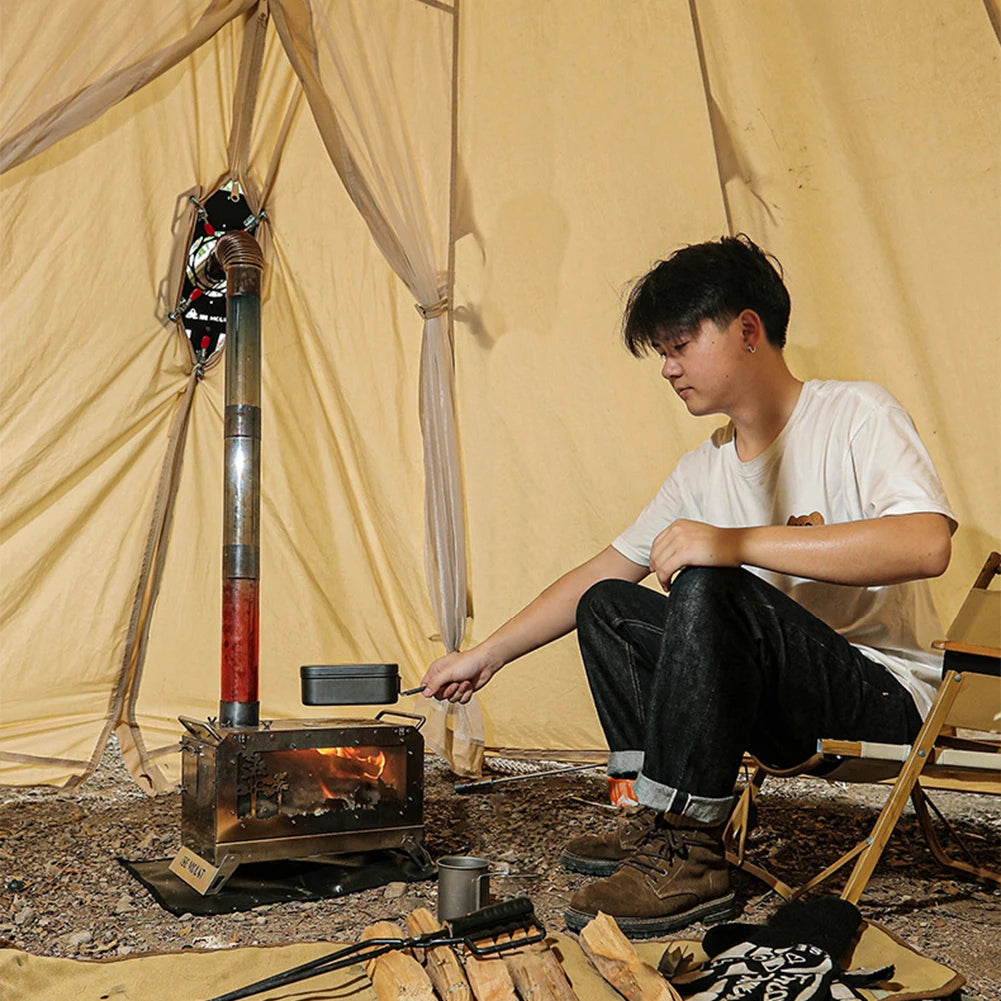 Tent Stove Jack Camping Firewood Stove Pipe Insulation