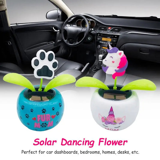 Solar Powered Dancing Swinging Flower Toys Funny Vibrant Fashion