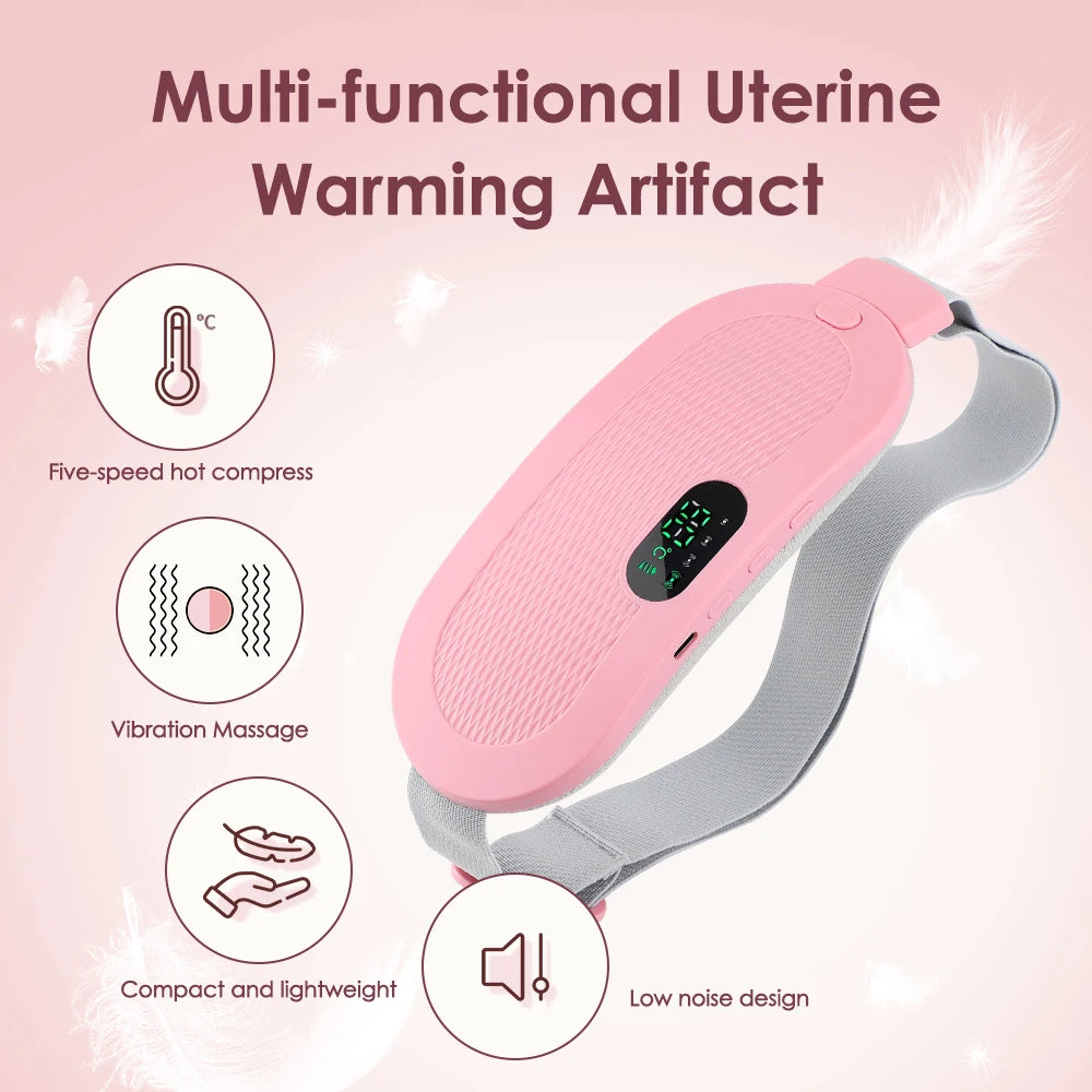 Wireless USB Warm Palace Belt 5 Gear Infrared Heating Pad Vibration Abdomen