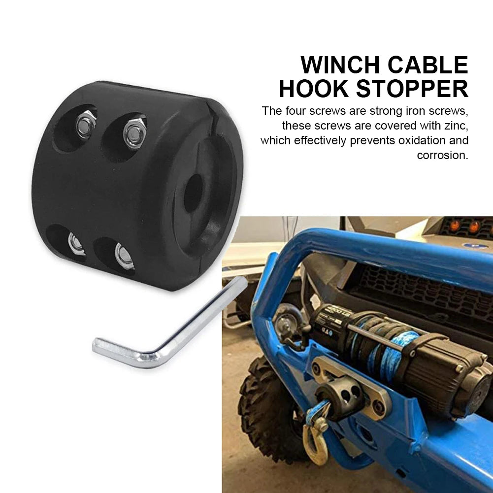 Rubber Winch Cable Hook Stopper Anti-Corrosion Winch Motors Gear Winch Cable Hook Stopper