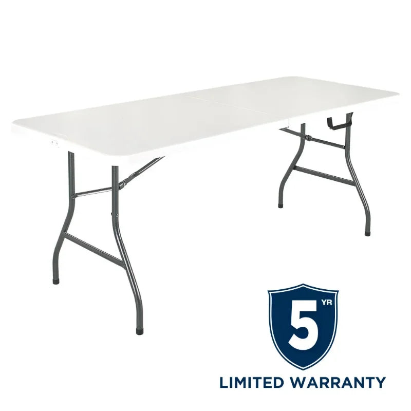 Cosco 6ft White Outdoor Garden Camping Picnic Table Portable Folding Table