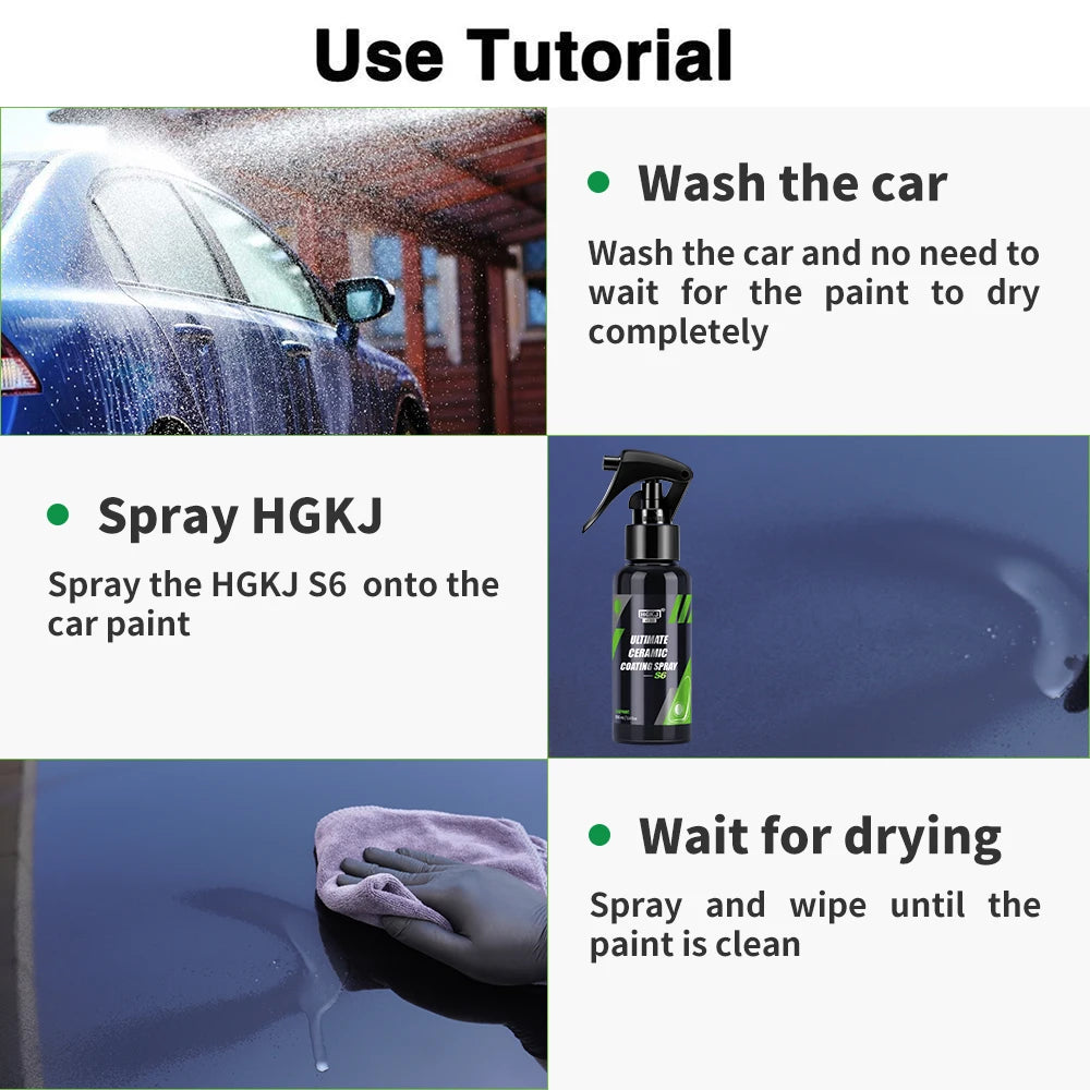 S6 Nano Ceramic Car Coating Quick Detail Spray-Extend Protection