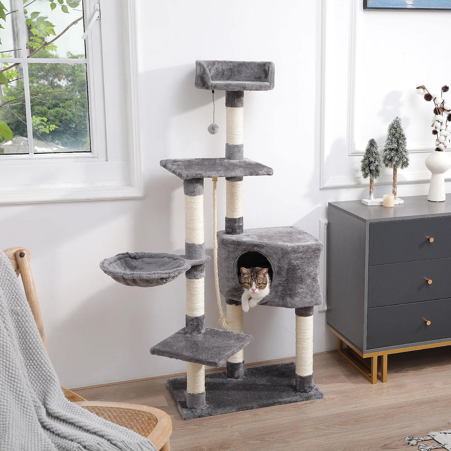 Domestic Delivery Multi-Level Cat Tree Tower Climb Furniture Scratching Post