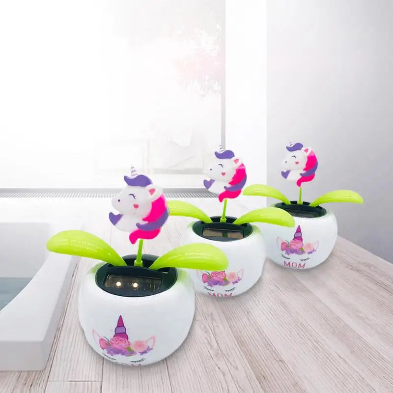 Solar Powered Dancing Swinging Flower Toys Funny Vibrant Fashion