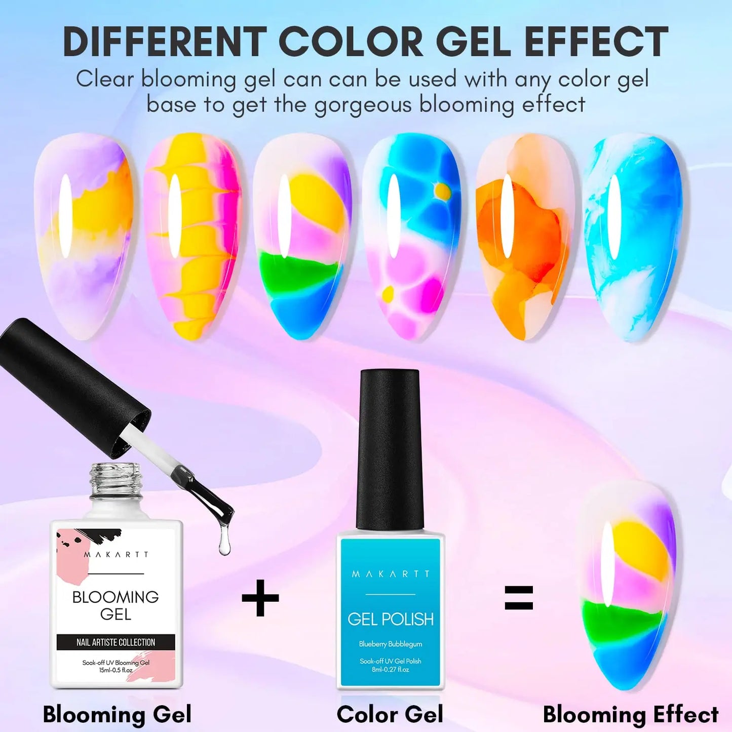 Clear Blooming Gel–15ml UV LED Soak Off Nail Art Polish for Spreading Effect